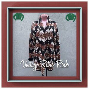 Lucky Brand Aztec Cardigan Sweater Long Sleeve Women Southwestern Casual M